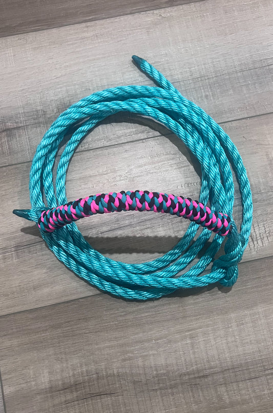 Cattle Rope Halter- Teal Rope