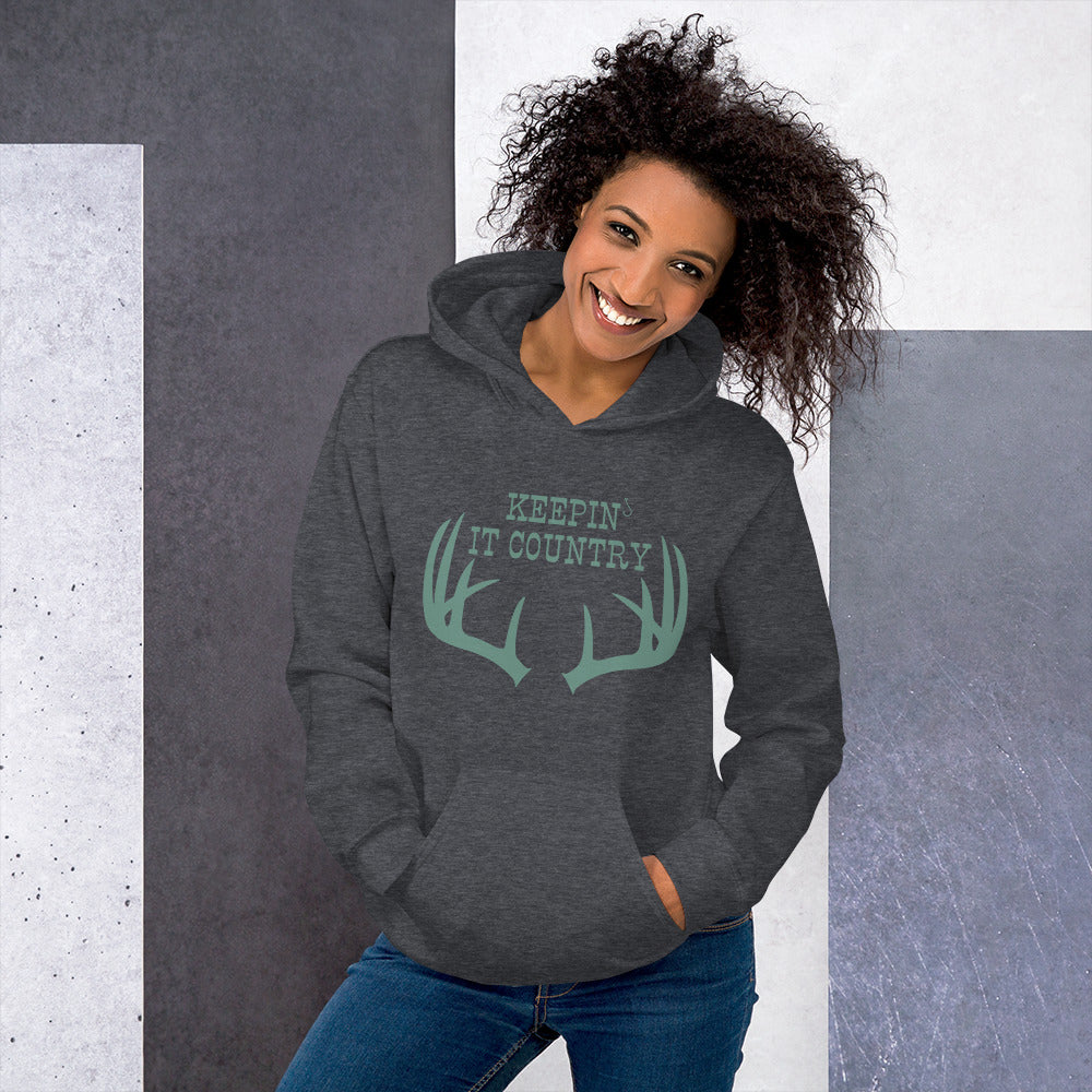 Keepin' It Country Deer Horns Hoodie