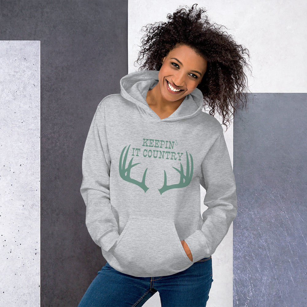 Keepin' It Country Deer Horns Hoodie